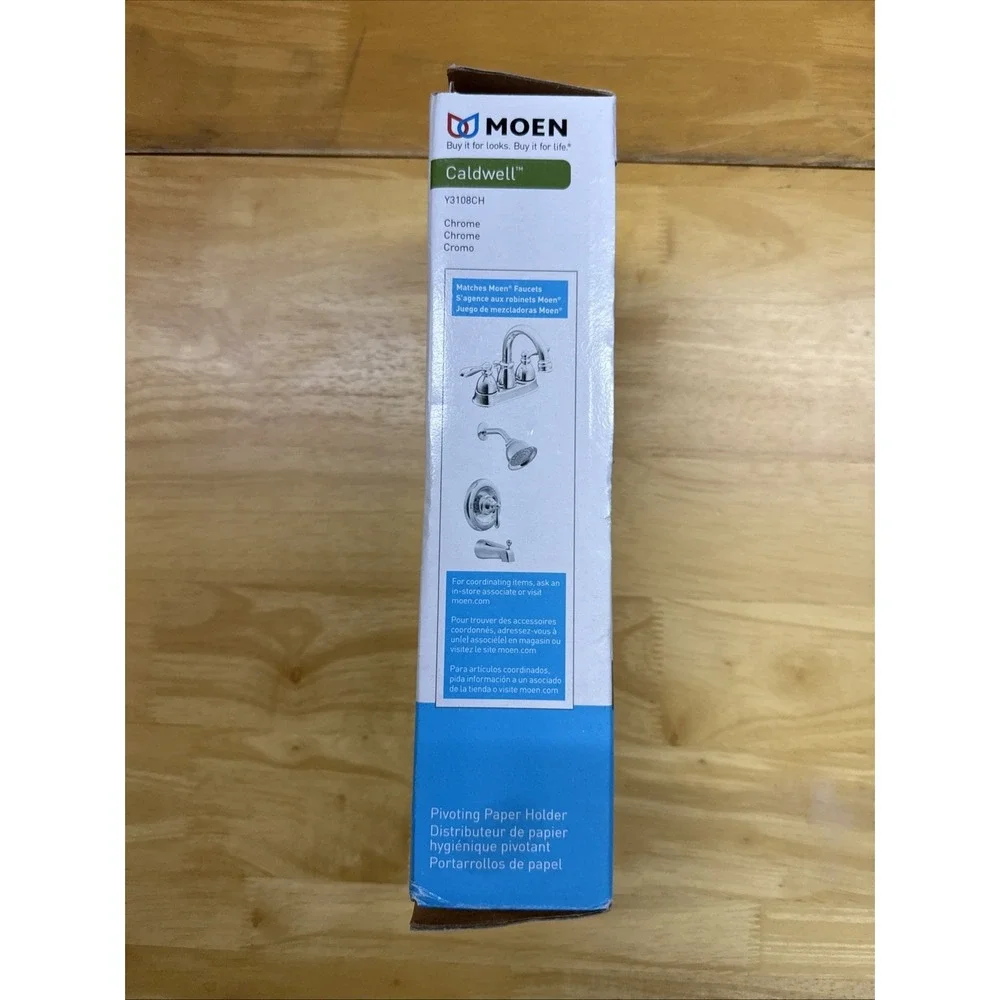 Moen Caldwell Pivoting Toilet Paper Holder- Model# Y3108CH - Chrome - New/Sealed